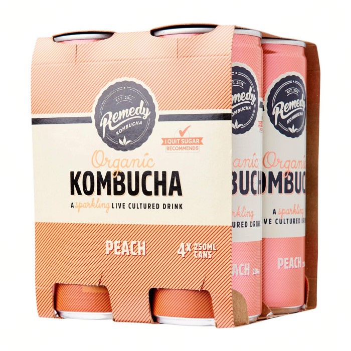 

Remedy Organic Kombucha Peach 250Ml