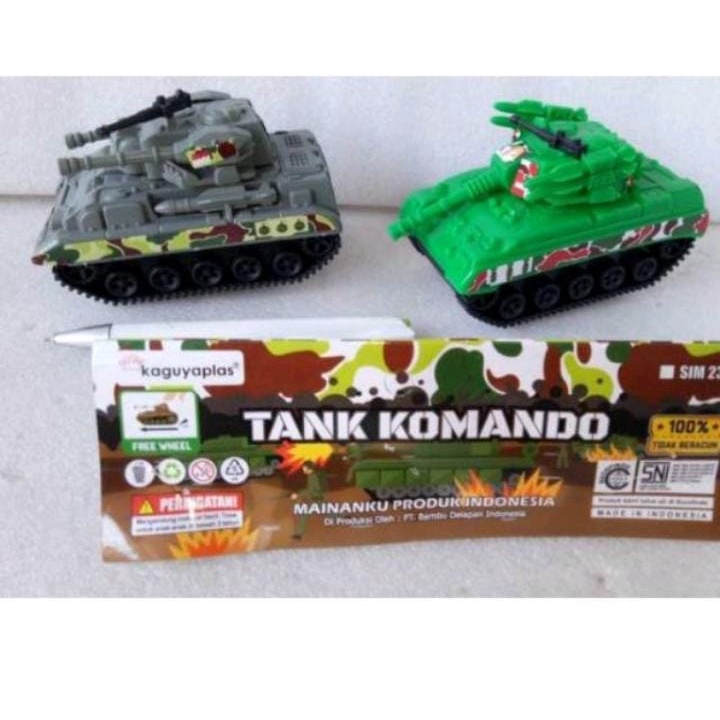 Mainan Anak Mobil Tank 1Kantong Isi 2. Sim 230 /Mainan Anak Mobil Tank Komando/Mainan Anak Mobil Tank Angkatan Darat Indonesia