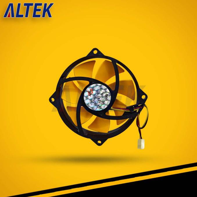 Ready Oke] Fan / Kipas Casing 9Cm Round Dc Brushless 12V 0.18A Murah Bagus Sale - Kuning