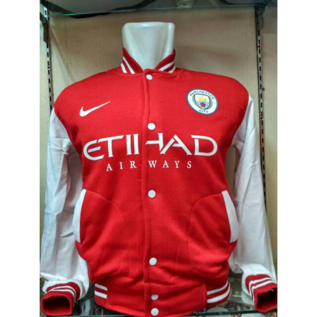 SWEATER HOODIE BOLA MANCHESTER CITY MERAH PUTIH