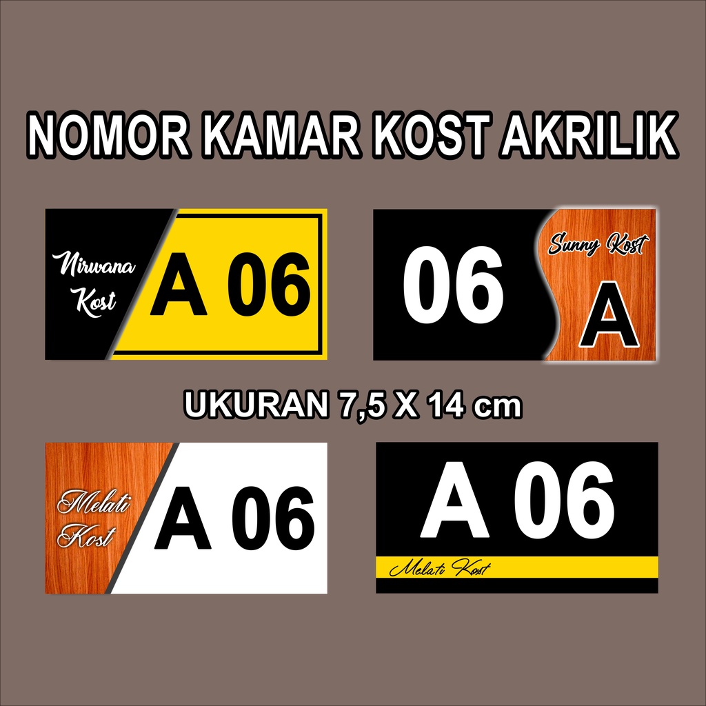 

Nomor Kamar Kost, Villa Akrilik
