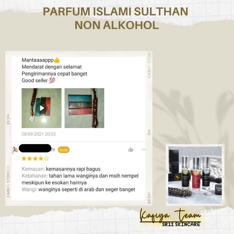 PARFUM SULTHAN / PARFUM SULTAN Untuk Pria dan Wanita Aroma Nuansa Islami / mana wa salwa