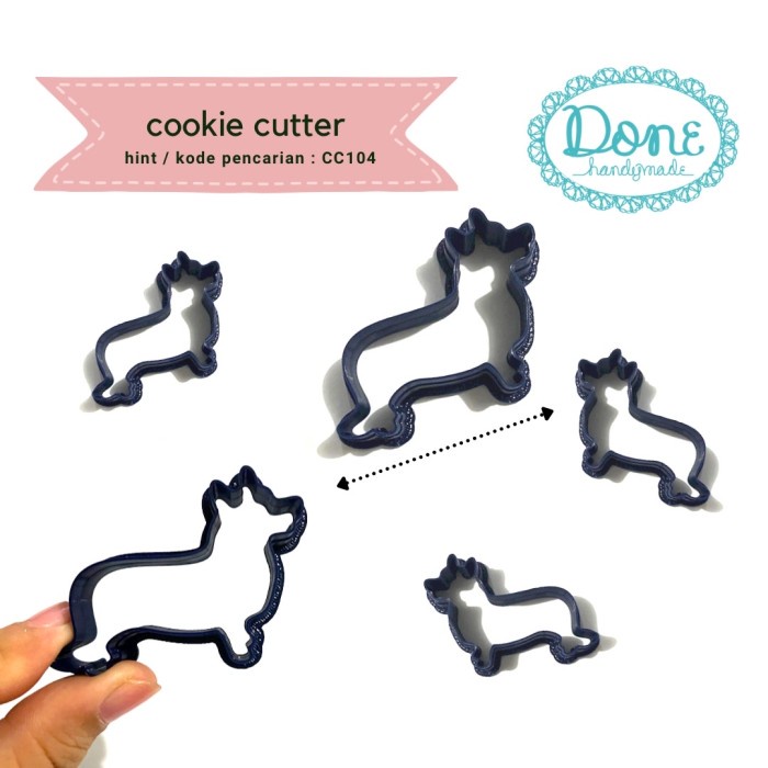 Done handymadecetakan clay cetakan kue cetakan fondant dog cc104