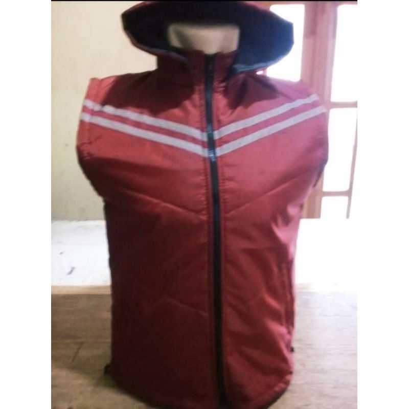 jaket rompi pria wanita body protector modis Reflektor (hitam, navy,merah, marun, biru, coklat)