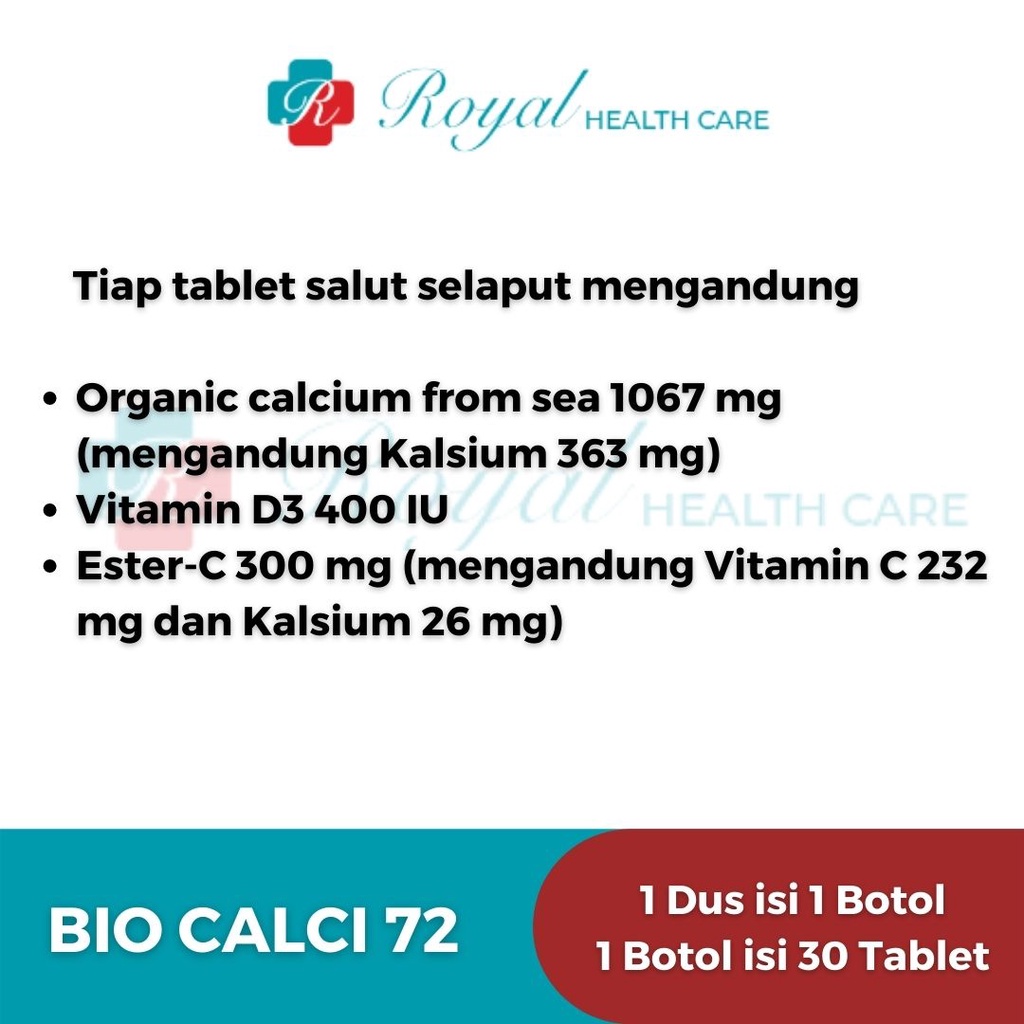 BioCalci 72 - 30 TABLET UNTUK MEMELIHARA KESEHATAN TULANG