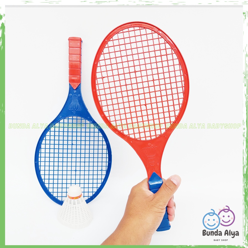 Mainan Anak Raket Badminton Mainan Olahraga RAKET BADMINTON MURAH - Mainan Anak Set Raket Mini Anak Badminton Mini - Mainan Bulu Tangkis Isi 2 Raket 1 Kock - Mainan Raket Mini SNI