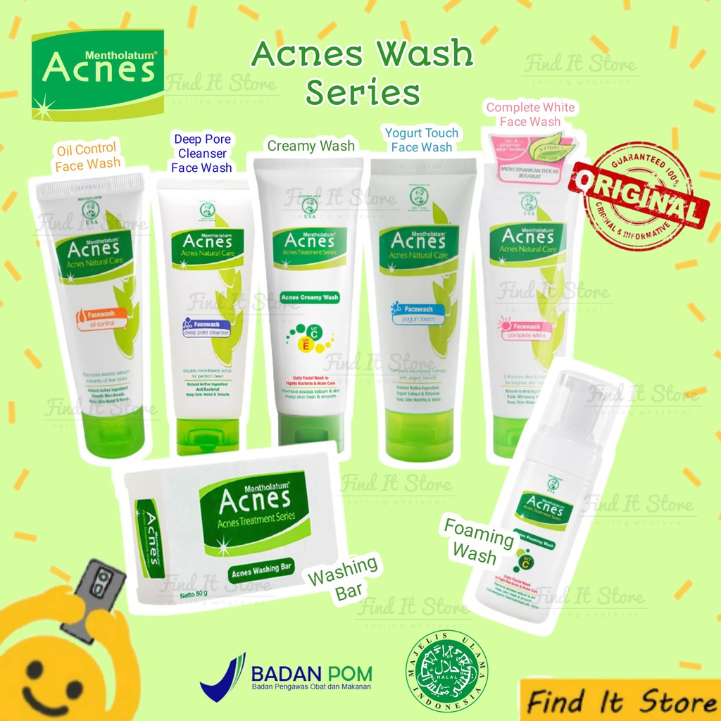 Acnes Natural Care Treatment | Facial Wash Series | Sabun Wajah untuk Kulit Berjerawat | Acne Care