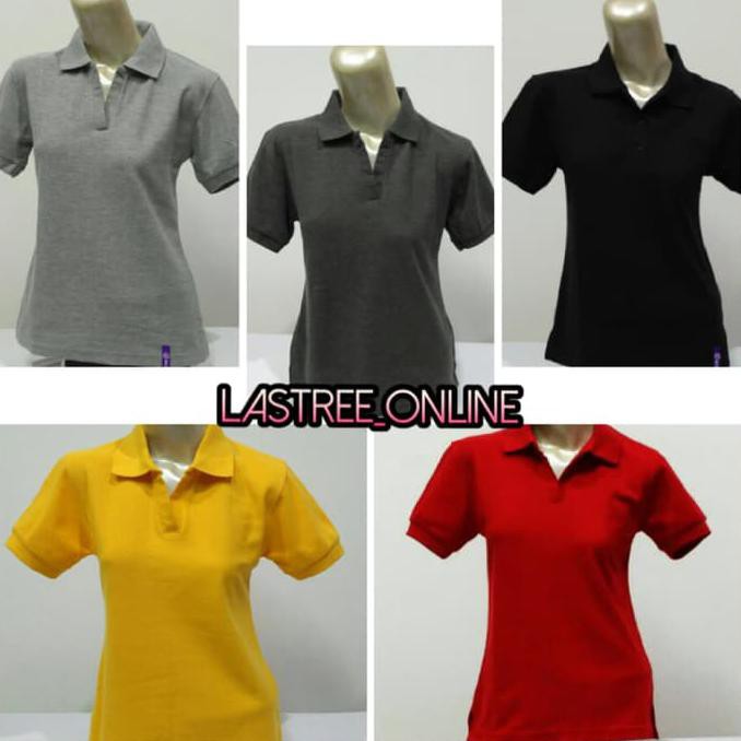 KAOS WANITA POLOSHIRT KERAH V TANPA KANCING KAOS POLO SHIRT CEWEK