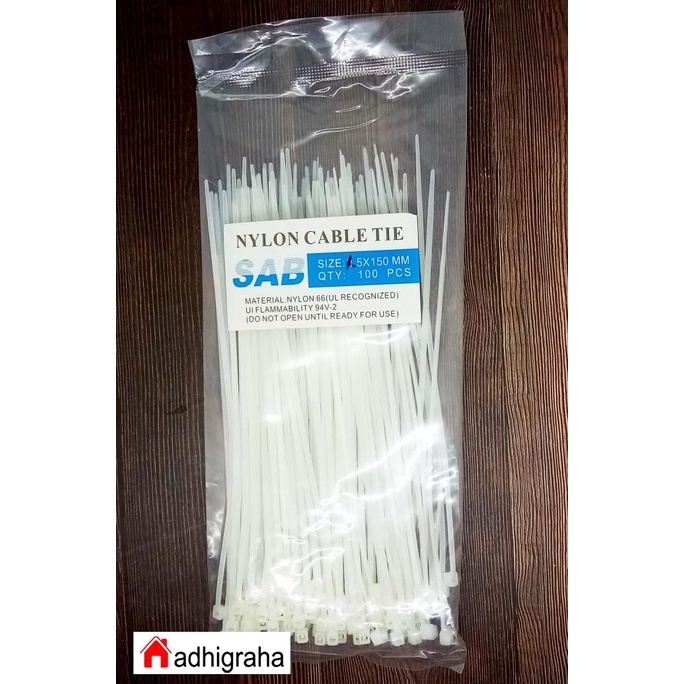 

Kabel Tis 150Mm X 1.5 Putih Sab (100Pcs)