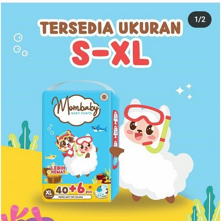 MOMBABY  PANTS Popok Bayi M54+6/L46+6/XL40+6