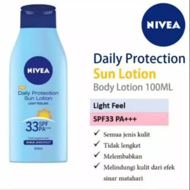NIVEA Daily Protection Sun Lotion Spf 33 PA+++ 100ml