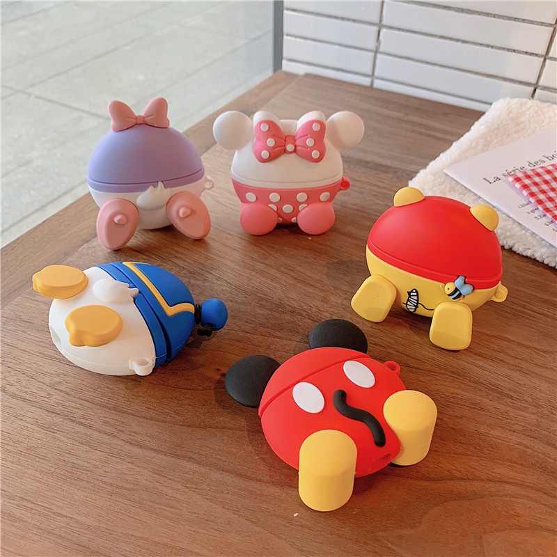 Case Bahan Silikon Motif Kartun Untuk Airpods 1 2 3 Pro