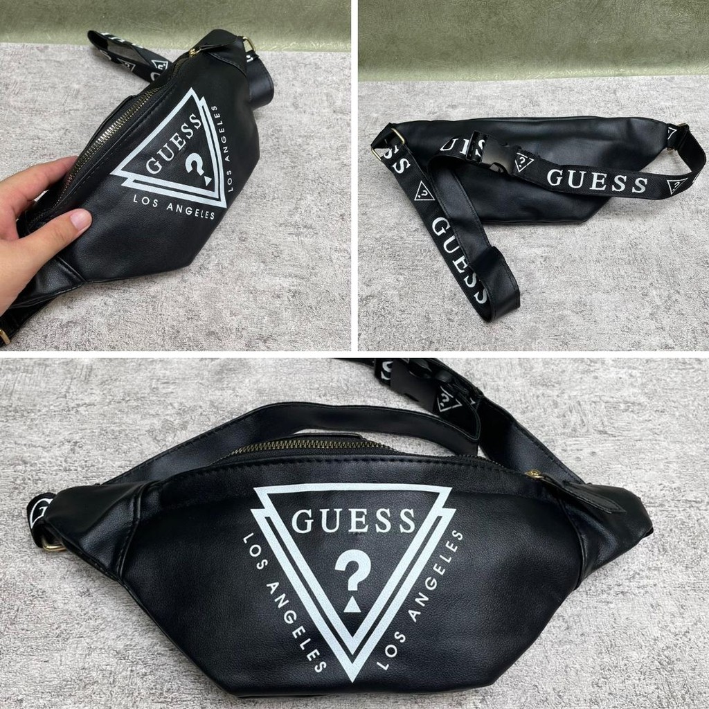 Waistbag Guess Leather / Tas Selempang Kulit Pria Wanita Tas Pinggang