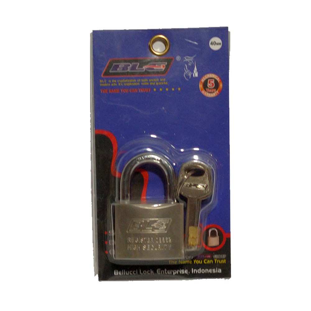 GEMBOK PUTIH 40 MM LEHER PENDEK BELLUCCI