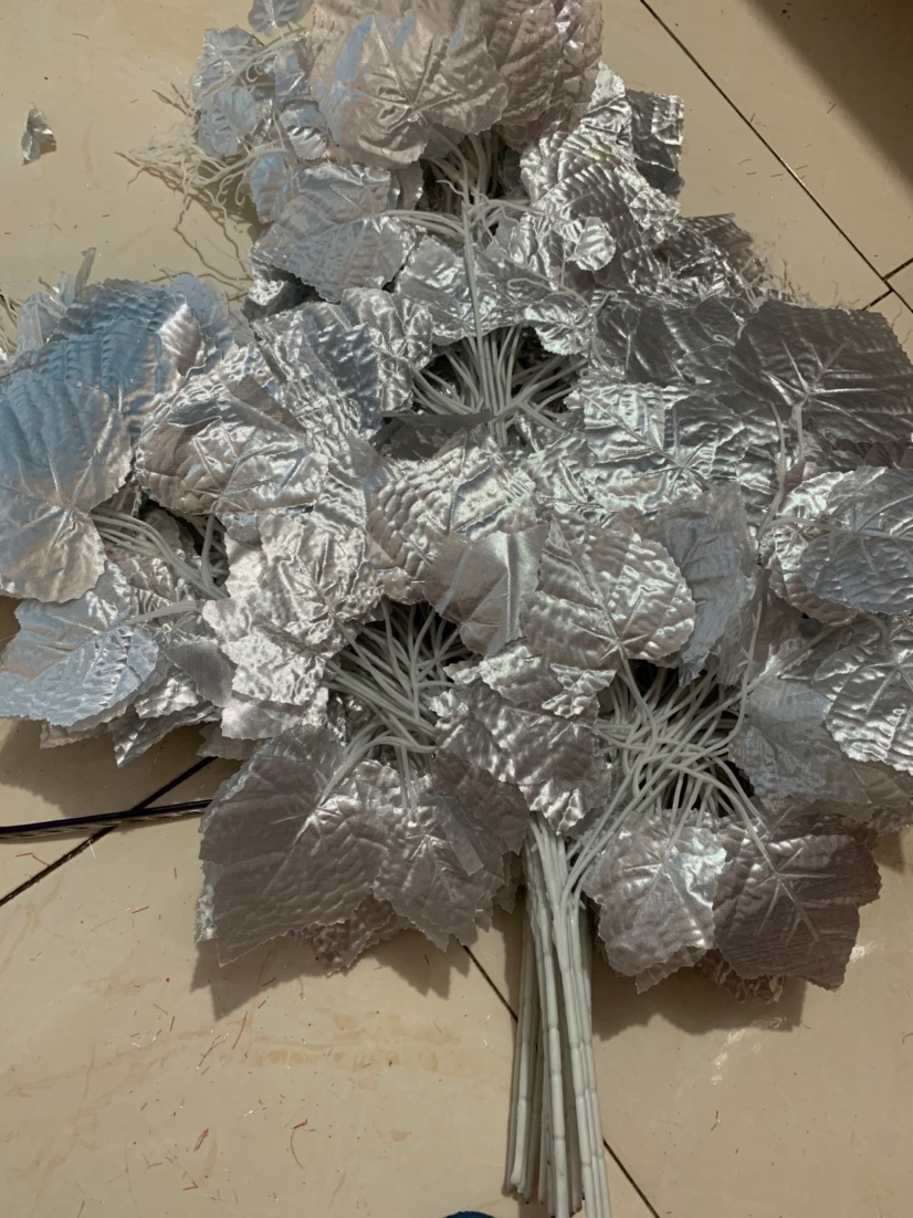Wanflower Daun Anggur * Silver (perlusin)