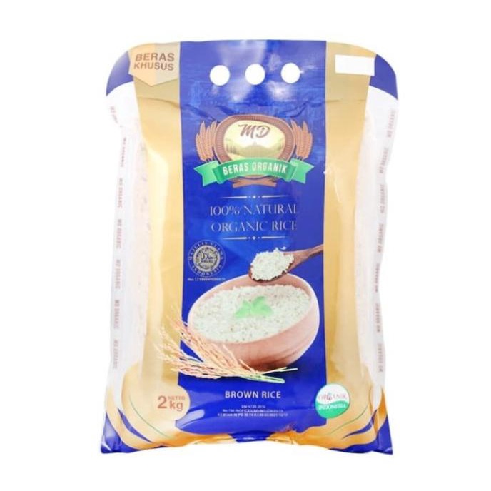 

MD - Organic Brown Rice 2kg - Beras Coklat - Organik - Rendah Kalori