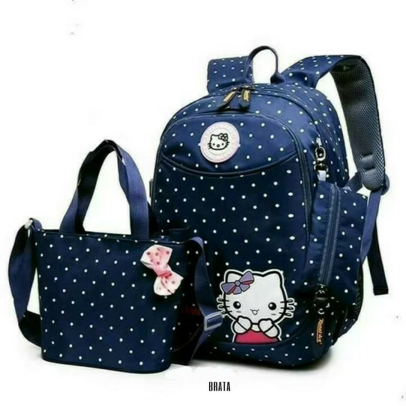 MOEZHA TAS _ TAS RANSEL ANAK PEREMPUAN (HELLOKITTY) TAS SEKOLAH ANAK CEWEK PG PAUD TK SD BAHAN KANVAS PL952