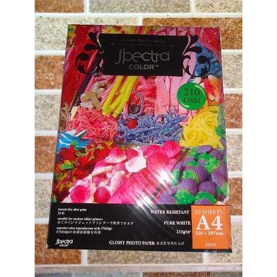 

Kertas Photo Glosy Spectra 210 Gram