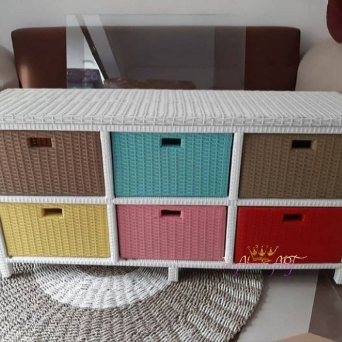 Laci Warna Warni Serbaguna Rotan Sintetis