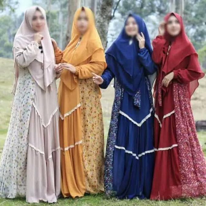 Baju Muslim - Wanita Terbaru Maxi Dres Gamis Syari Pesta Jihan
