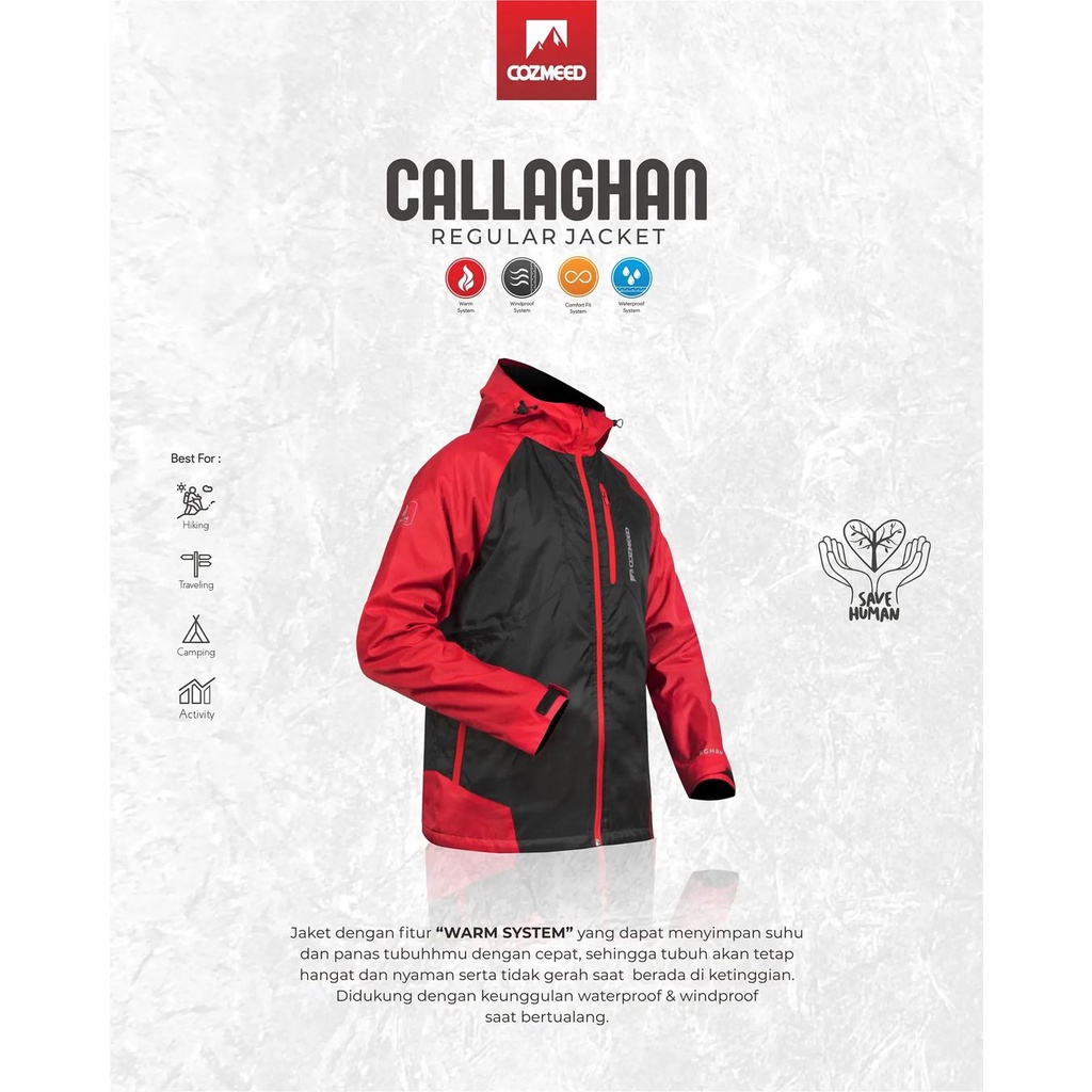 JAKET COZMEED CALLAGHAN | POLAR FLEECE JACKET RIDING PRIA WANITA WATERPROOF ANTI AIR ANGIN PENDAKI G