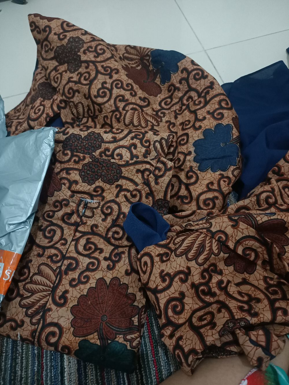 Gamis Batik Manggar Gamis Dewasa Baju Batik Kombinasi Sambungan Bawah Tangan Karet