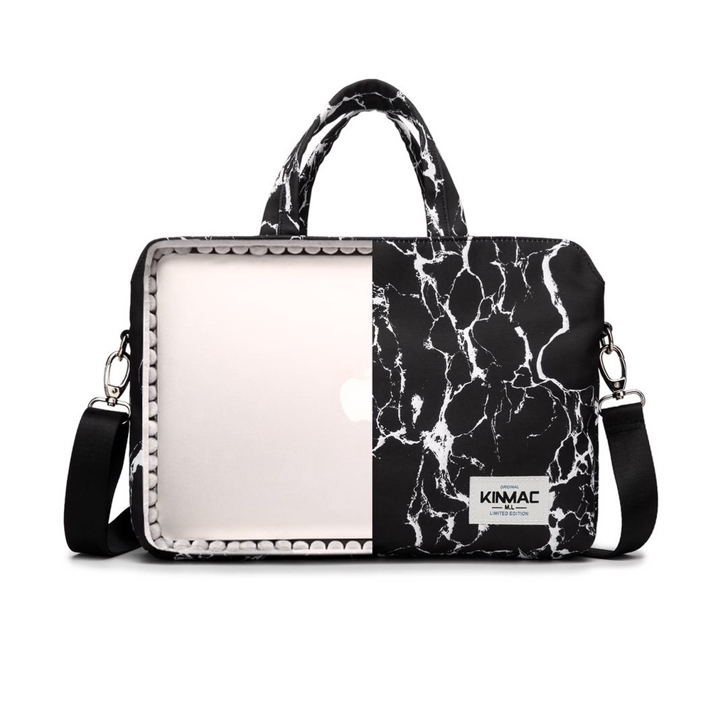 DELUXE KINMAC Messenger BLACK MARBLE Tas Laptop Bag Selempang Deluxe waterproof 13 14 15 15.6 Inch