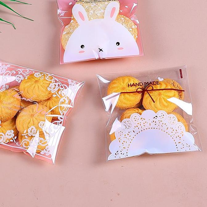 

100PCS plastik opp roti bakpao 14x14 thank you plastik opp roti