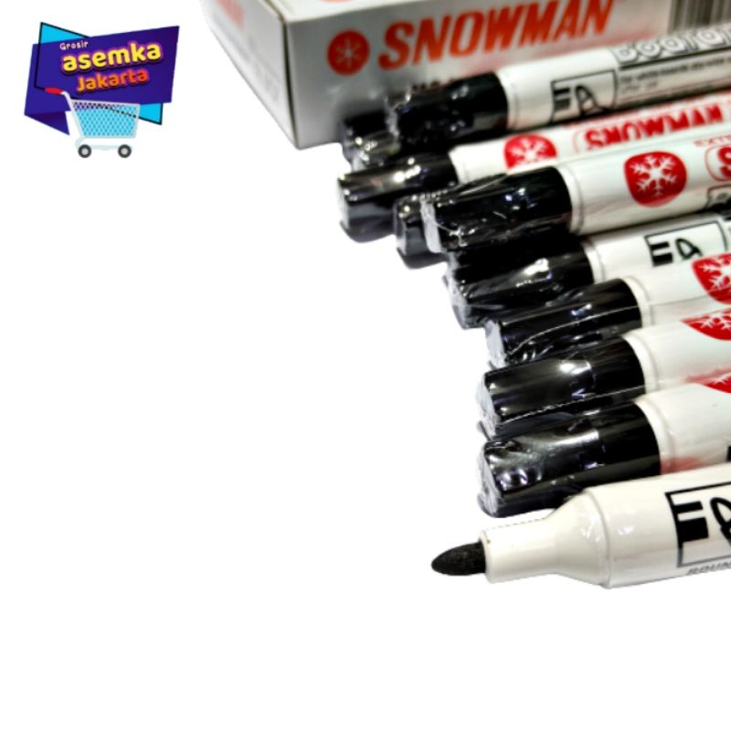 Spidol Whiteboard Papan tulis SNOWMAN ABG12 Grosir 12pcs