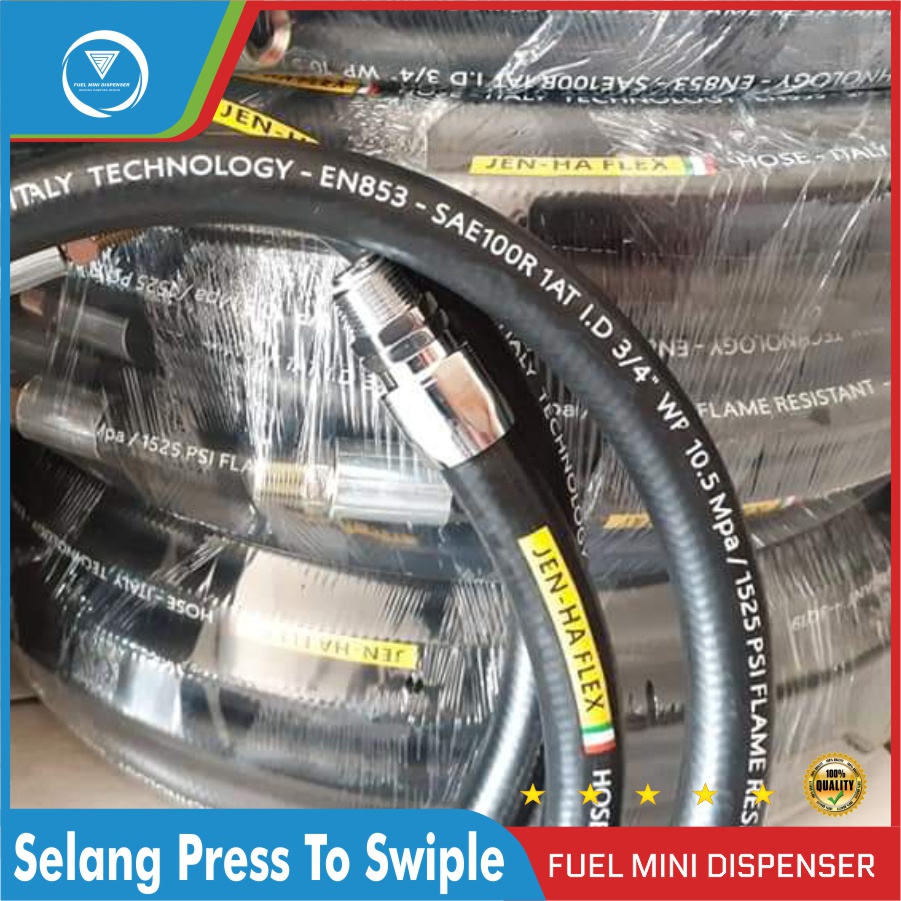 Selang Pom Mini - Selang Nozzle - Selang Nozel - Selang R1 - selang dispenser spbu Pres To Swiple 5 Meter