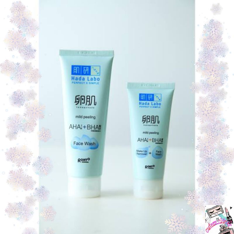 ☃Cutezz_Ching1☃Hada Labo Tamagohada Mild Peeling Make up Remover + Face Wash