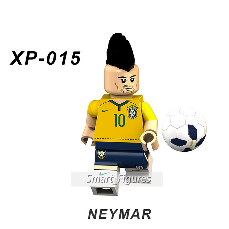 Kt1003 Mainan Balok Bangunan Mini Figure Neymar Beckham Qatar Modric Cavani Untuk Hadiah