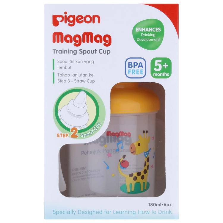 NEW Pigeon Mag Mag Training Cup Step 1 2 3 4 Cangkir Minum Magmag Nurshing Spout Straw drinking