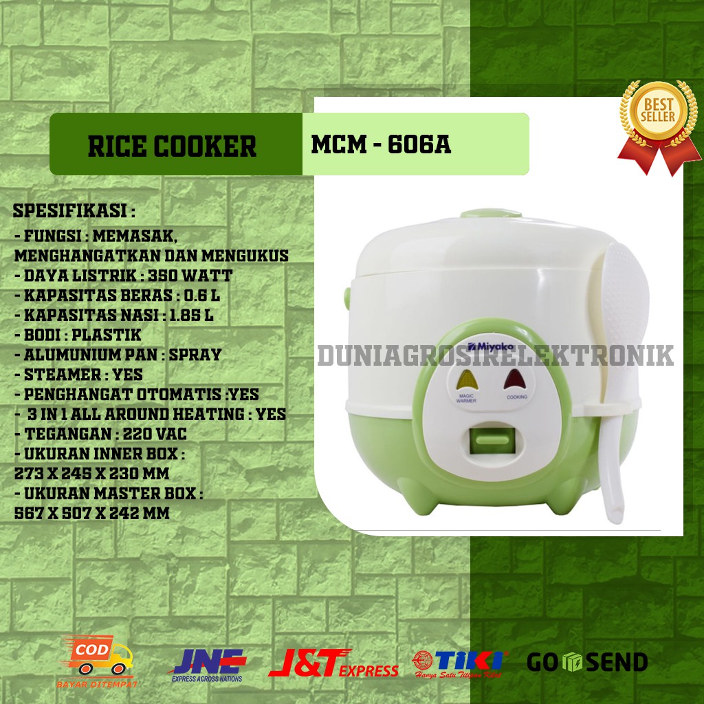 Miyako Rice Cooker MCM - 606A