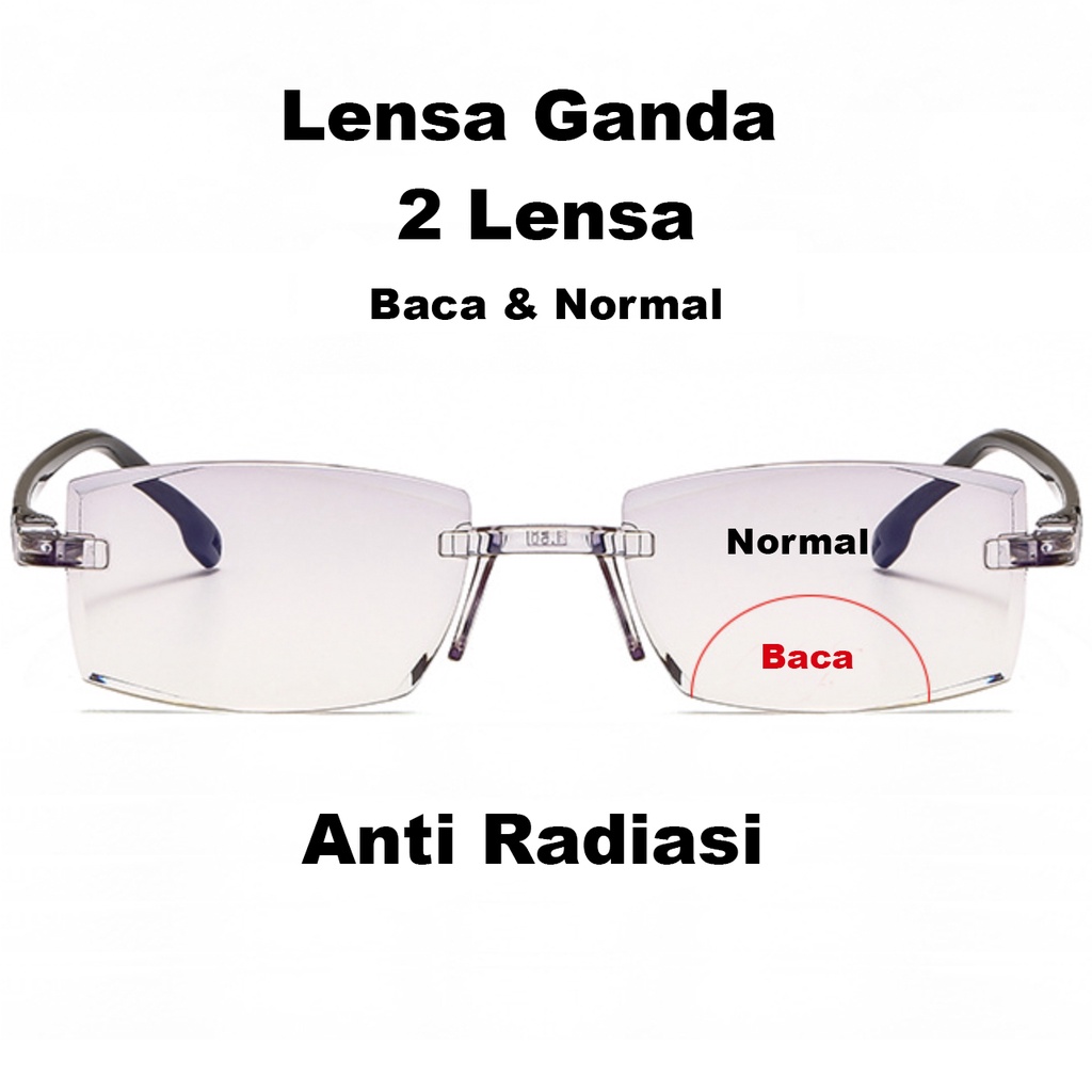 Kacamata Baca Lensa Plus Double Anti Radiasi +1.00 s/d + 4.00  Kacamata Pria Reading Glasses 804