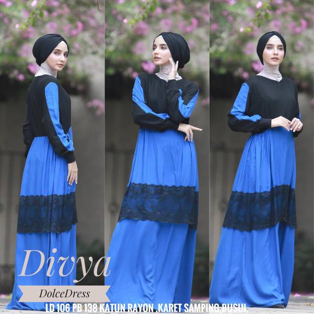 Daster arab DOLCE DIVYA Dress Rayon Super Original