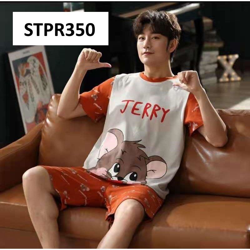 PIYAMA COWOK HOTPANT KATUN IMPORT KOREA STYLE SIZE L-XXXL