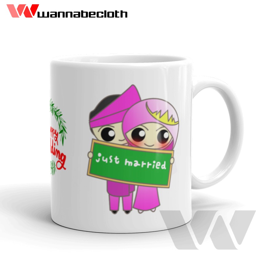 Mug Wedding Gelas Mug Kado Souvenir Pernikahan Souvenir Mug Custom Mug Wedding Muslim A