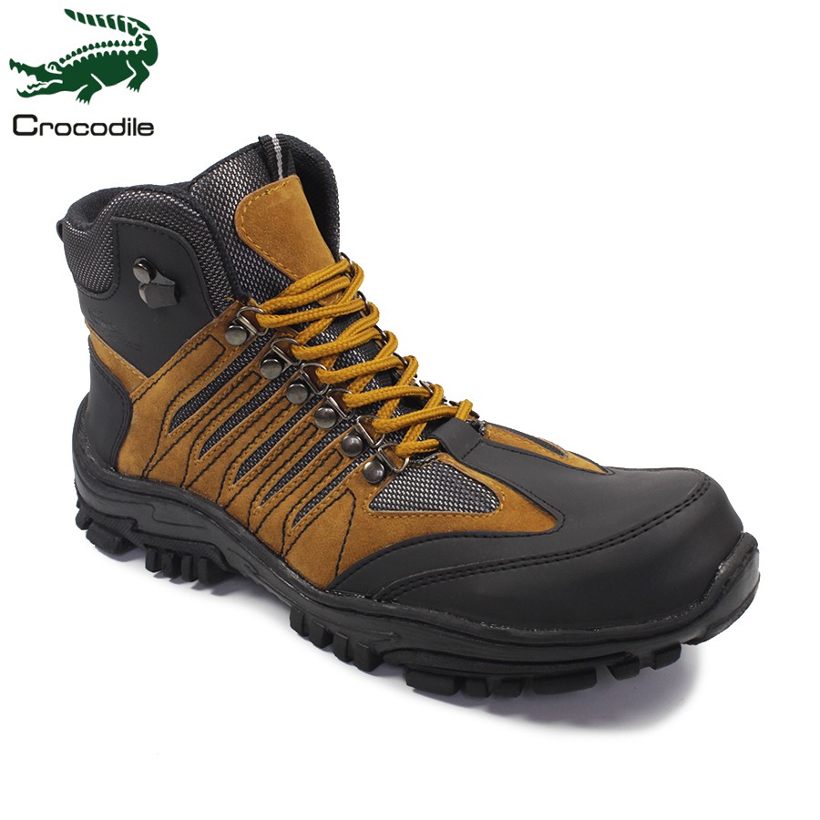 SM88 - TERBARU Sepatu Bots Sefty Pria Crocodile Hauler Coklat Boots Safety Hiking Gunung Outdoor