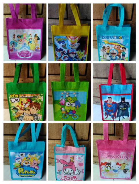 GOODIE BAG Ulang Tahun Souvenir | Sovenir ulang tahun Anak | Tas nasi box ultah-3