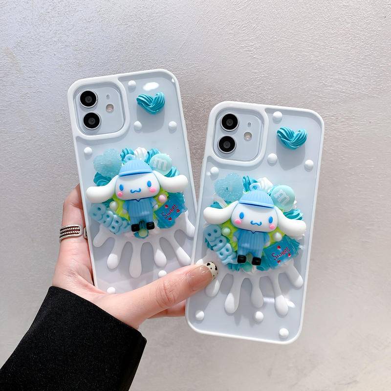 Soft case Transparan Motif Kartun 3D Untuk iPhone 13 12 11 Pro MAX Mini X XS MAX XR SE 2022 2020 7 8 Plus