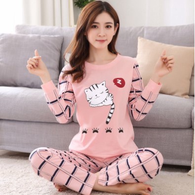 Setelan Lengan Panjang Piyama Baju Tidur Wanita Kartun Karakter Pajamas Dewasa set Piyama Wanita PART 1