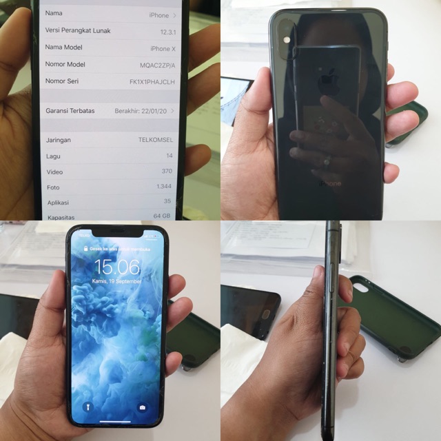 bekas. iphone x 64gb spacegrey