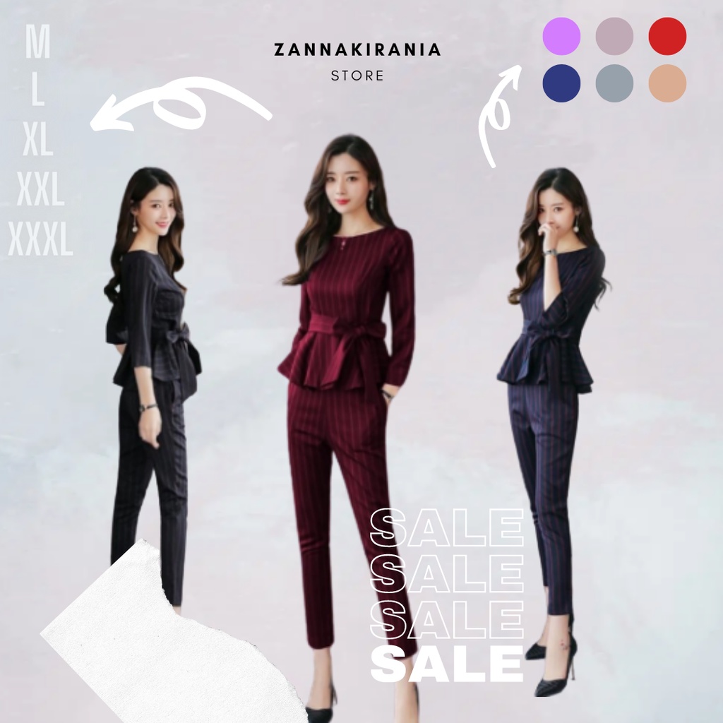 Blazer Wanita Baju Seragam Pemda Kantor Seragam Guru Seragam Bank Dongker Setelan Celana Wanita Sete