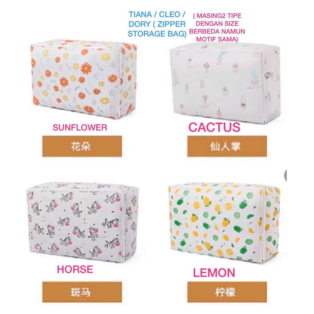 TEMPAT PENYIMPANAN STORAGE BAG QUILT BAG TEMPAT PENYIMPANAN SELIMUT/BAJU/CELANA ANTI AIR BANYAK MOTIF