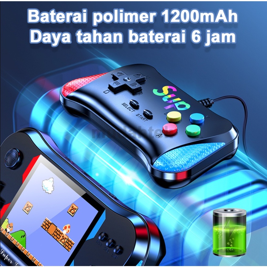 2PCS Gameboy Retro 500 in 1 SUP Konsol Ganda Tongkat Mini Game Boy Konsol Game Portabel