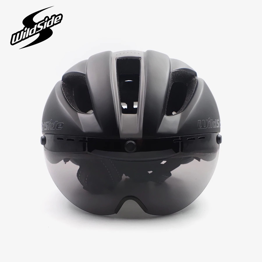 YOHOO-BIKE Helm Sepeda Cycling Bike Helmet Visor Removable Lens - TT-32 - Black/Green