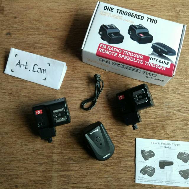 triger ott 04ne 2 dua reciver dua lampu flash external studio godox tronic nice foto jinbei