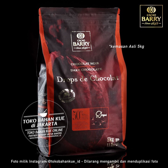 

Fchgtyani Cacao Barry Callebaut Drops De Chocolat 5Kg 50% Dark Chocolate Chip