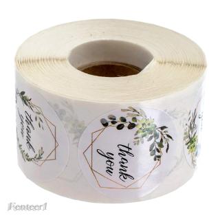 500 Pcs Stiker  Label Bulat Motif Tulisan  Thank  You  Untuk 